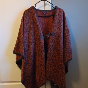 Leopard Print Open Front NWT Women Shawl
